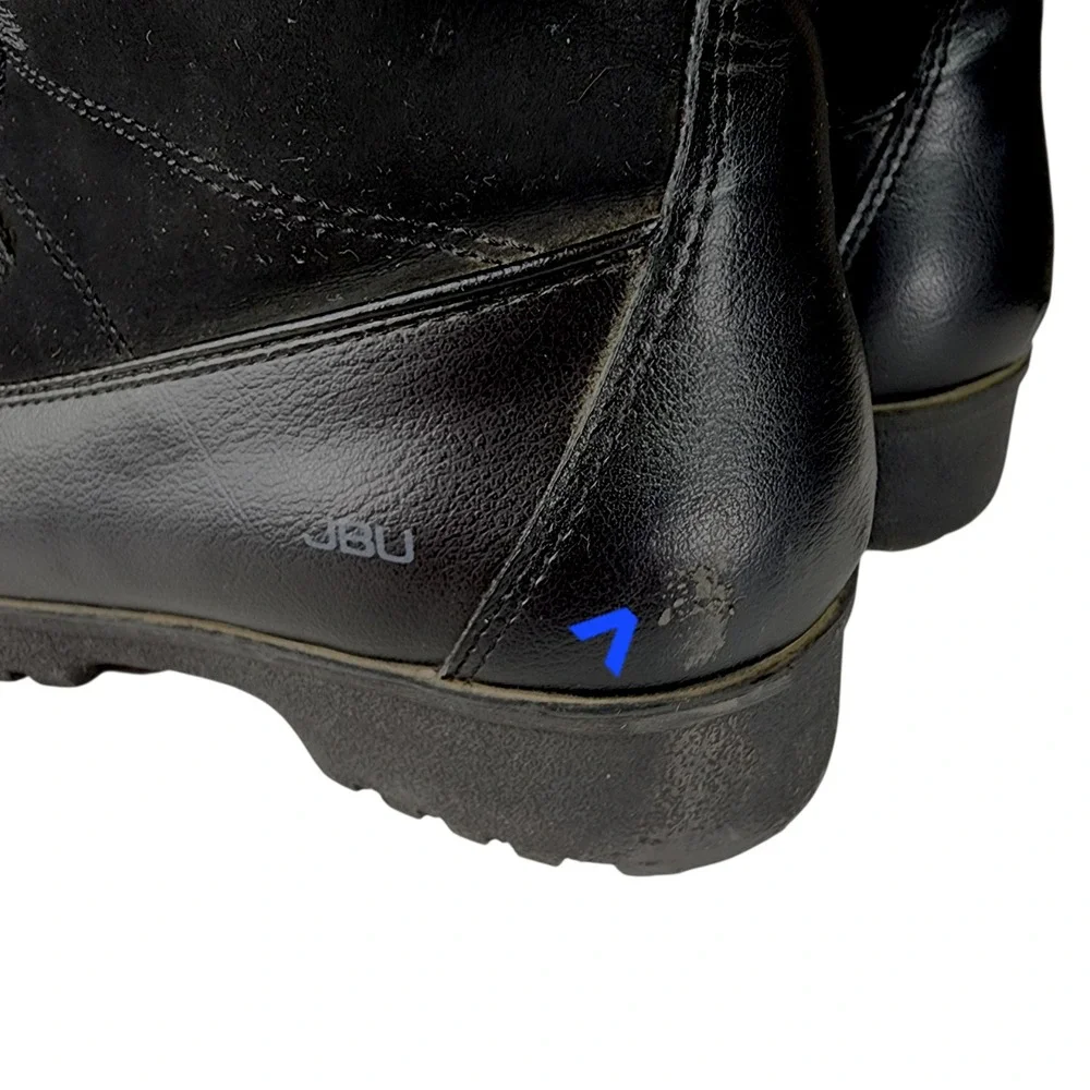 JBU‎ Jambu Ankle Boot sz 8M Women Colorado Black Faux Suede Fur Bootie Pull On